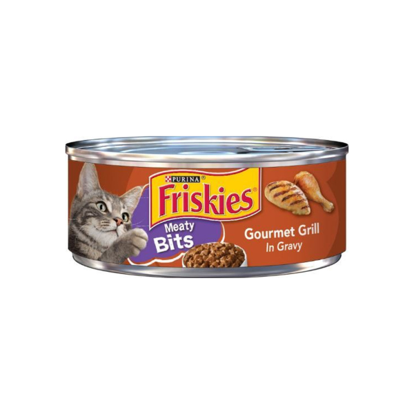 Friskies Meaty Bits Gourmet Grill in Gravy Friskies Meaty Bits Gourmet Grill in Gravy